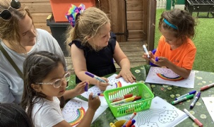 FS enjoying our Charity day- raising money for rainbows.